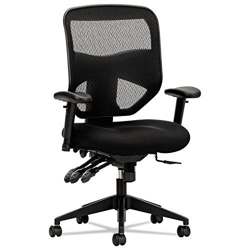 Generic Basyx VL532MM10 VL532 Series Mesh High-Back Task Chair, Mesh Back, Padded Mesh Seat, Black