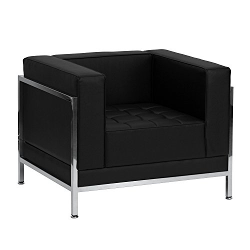 Flash Furniture Hercules Imagination Series Contemporary Black LeatherSoft Chair with Encasing Frame