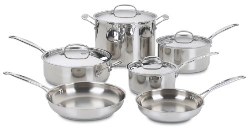 Cuisinart 77-10 Chef's Classic Stainless 10-Piece Cookw...