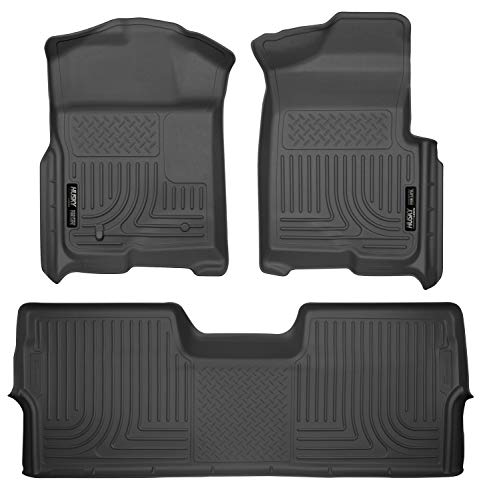Husky Liners 98331 Black Weatherbeater Front & 2nd Seat Floor Liners Fits 2009-2014 Ford F-150 SuperCrew Cab