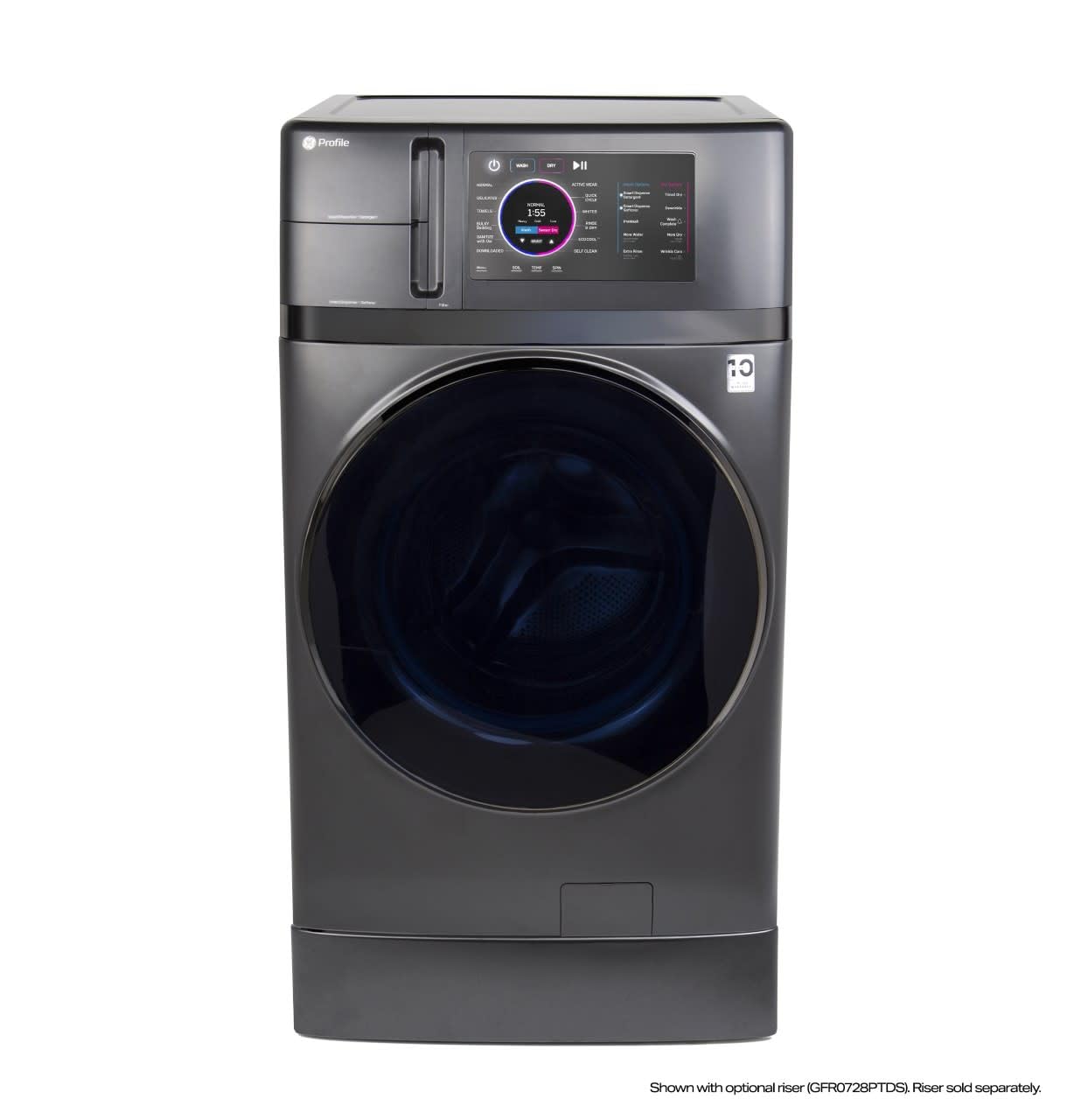 GE Profile PFQ97HSPVDS 28 Inch Smart Front Load Washer/...