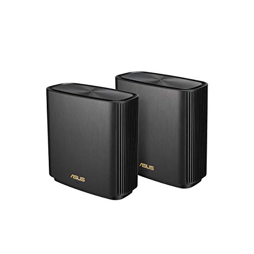 Asus ZenWiFi AX Whole-Home Tri-Band Mesh WiFi 6 System (XT8) - 2 Pack, Coverage up to 5,500 sq.ft or 6+Rooms, 6.6Gbps, WiFi, 3 SSIDs, Life-time Free Network Security and Parental Controls, 2.5G Port