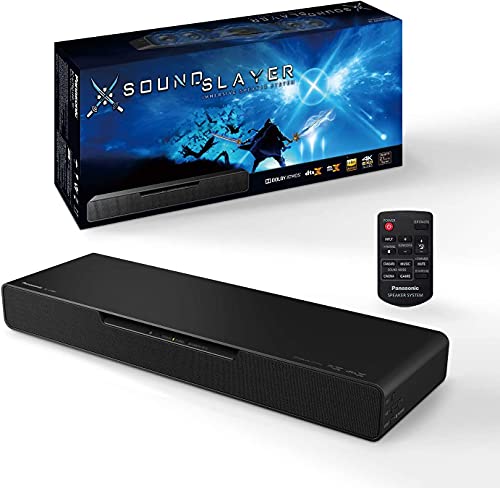 Panasonic SoundSlayer Dolby Atmos Soundbar for TV with Built-in Subwoofer, Small Home Audio Bluetooth-Enabled Speaker with Hi-Res Sound (SC-HTB01)