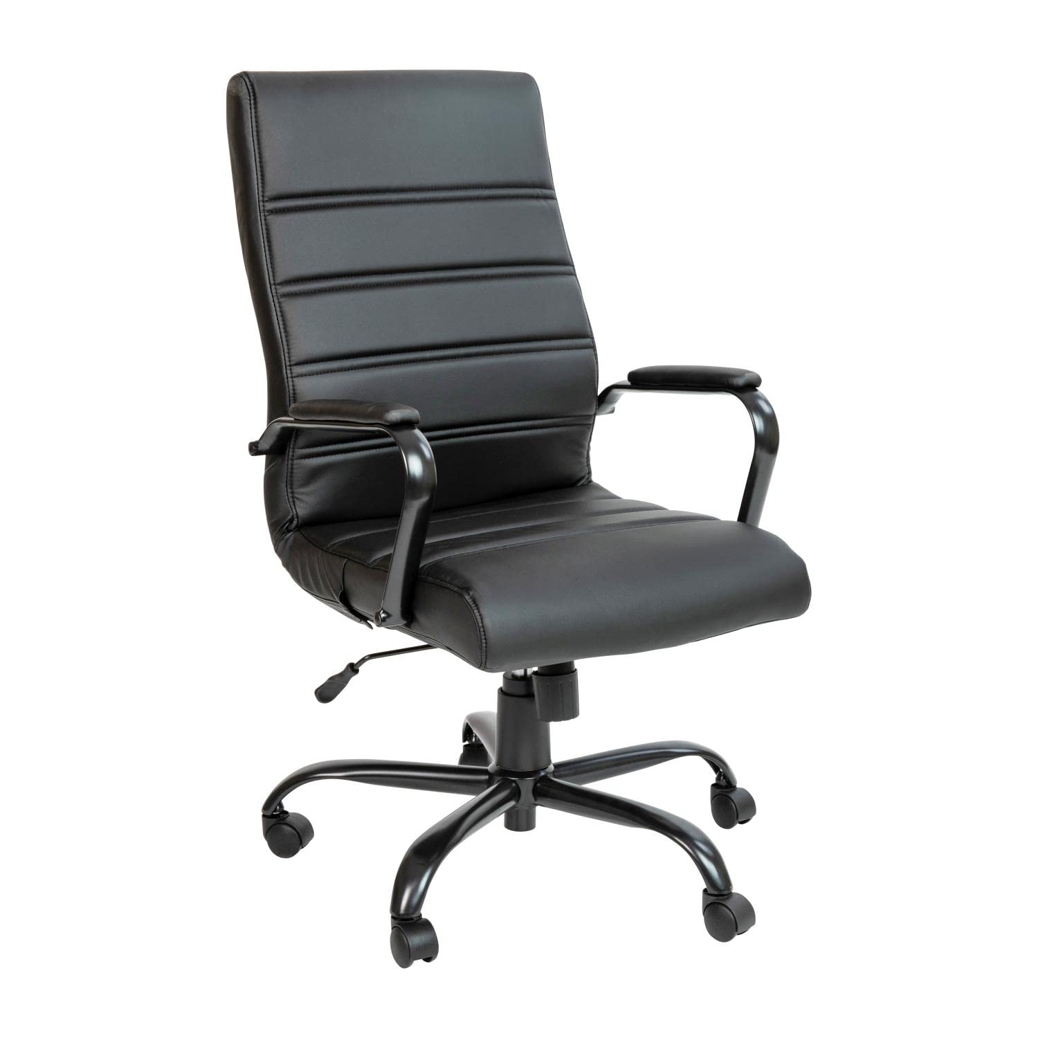 Flash Furniture High Back Desk Chair - Black LeatherSoft Executive Swivel Office Chair with Black Frame - Swivel Arm Chair