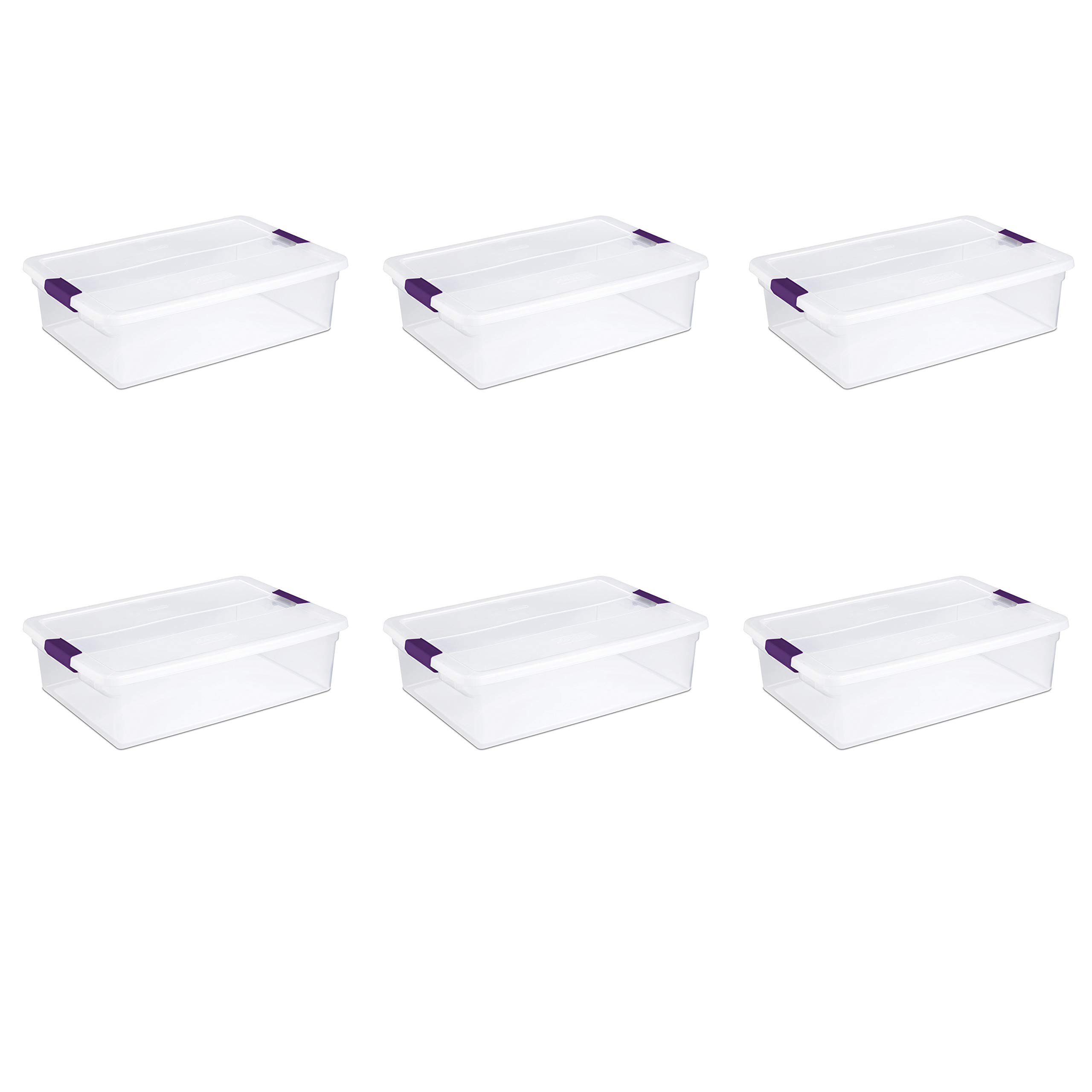 Sterilite 32 Quart ClearView Latch Box, Bin with Latchi...