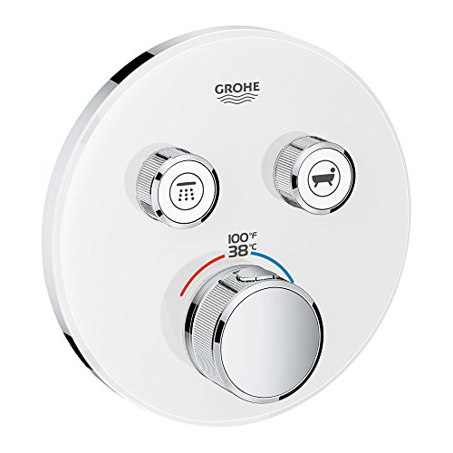 Grohe 29160LS0 Grohtherm Smartcontrol Dual Function Thermostatic Trim With Control Module, Without Box, Moon White
