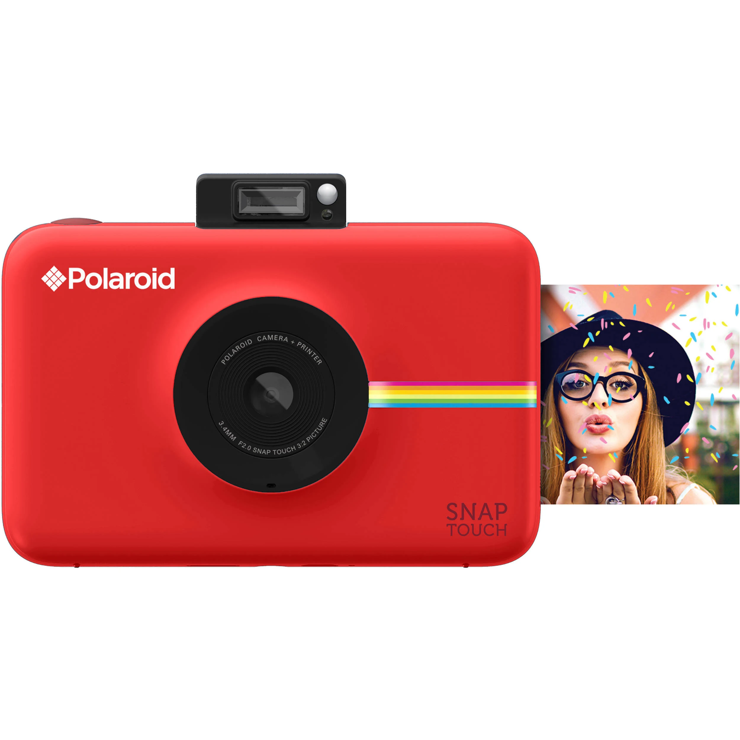 Polaroid Snap Touch Instant Print Digital Camera With LCD Display (Red) with Zink Zero Ink Printing Technology