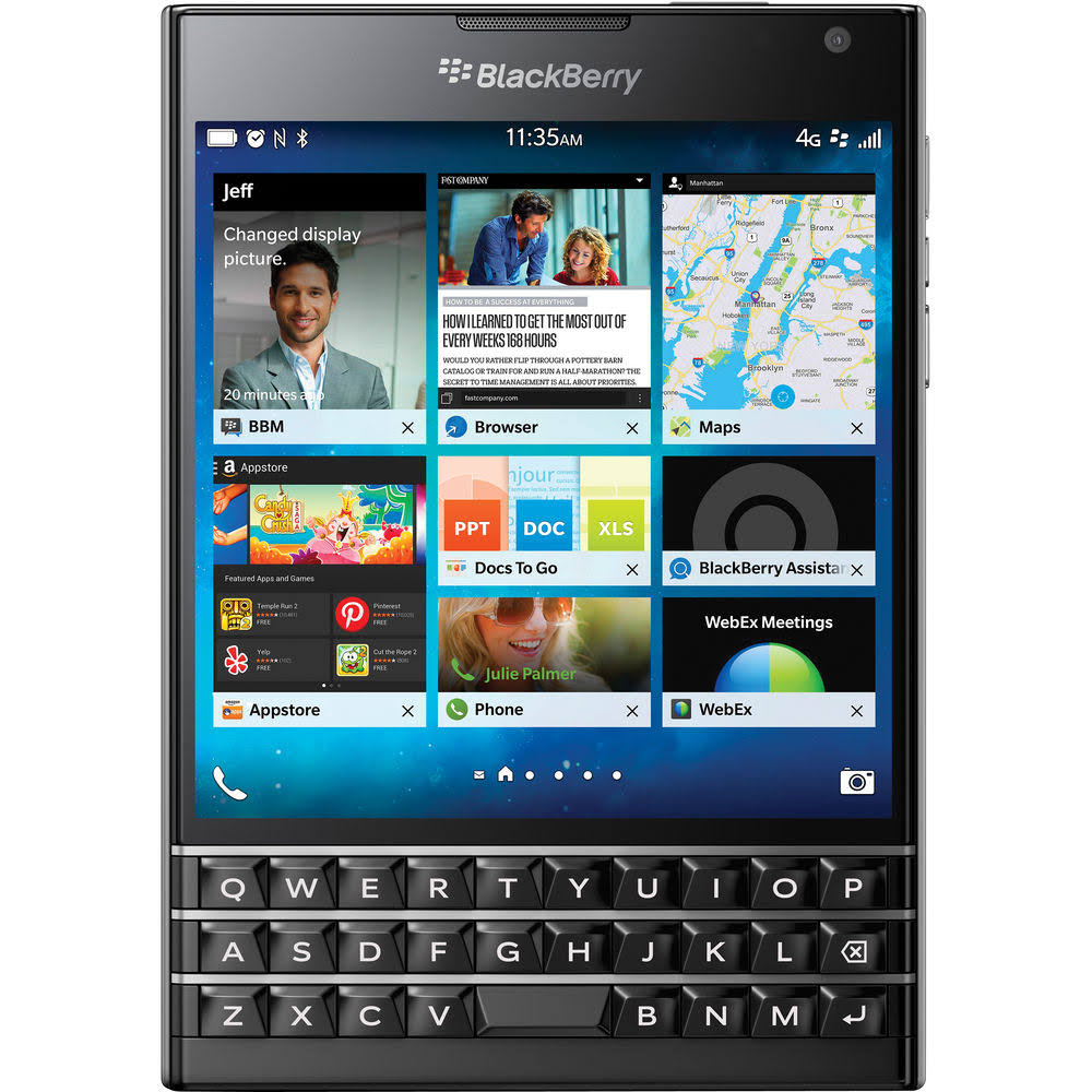 BlackBerry Passport 32GB Factory Unlocked (SQW100-1) GSM 4G LTE Smartphone - Black