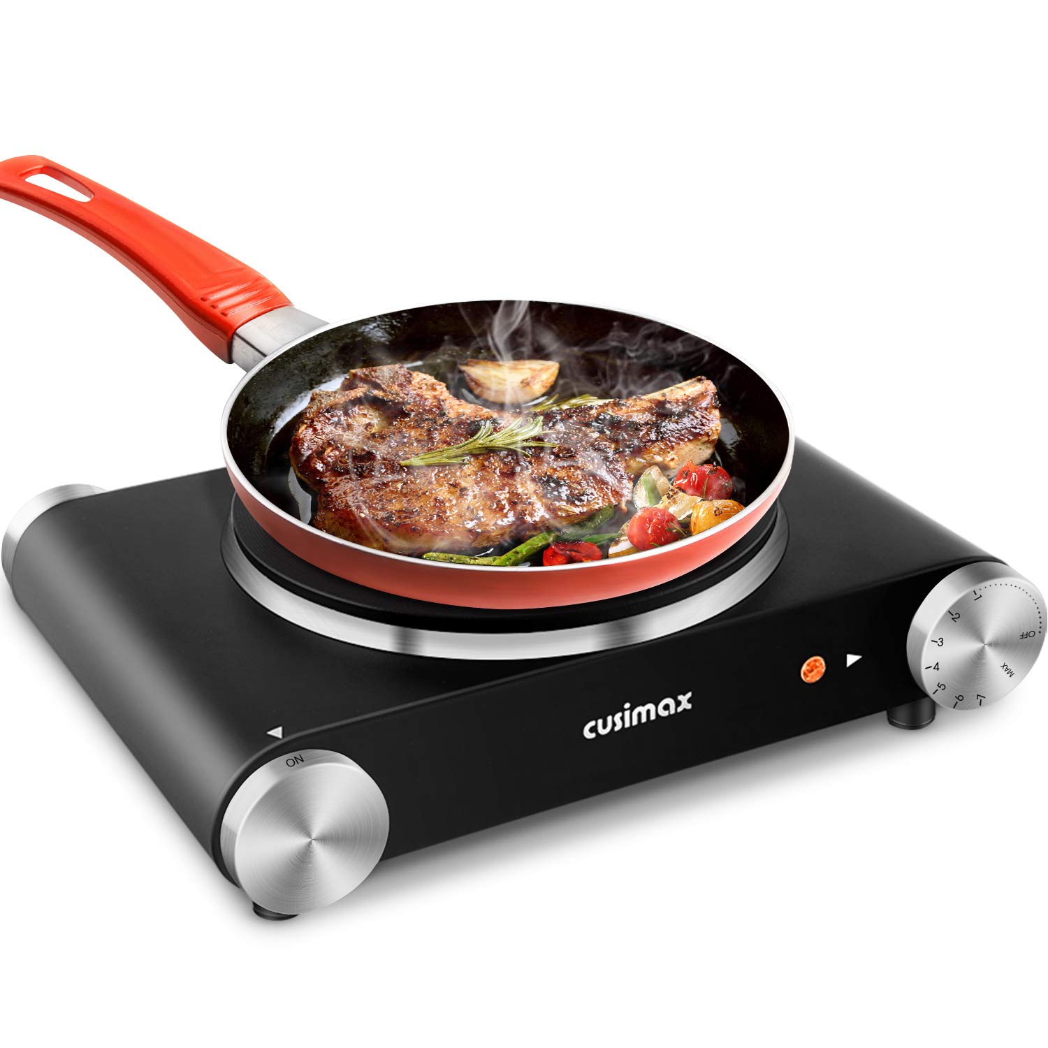 CUSIMAX Electric Burner, Portable Electric Hot Plates for cooking Countertop Electric Cooktop