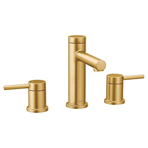 Moen T6193BG Align Two-Handle Modern 8-Inch Widespread Bathroom Faucet Trim Kit, Valve Required, Brushed Gold
