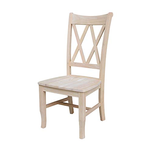 International Concepts Set of Two Double X-Back Dining Chair, 19.9