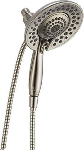 Delta Faucet 5-Spray Touch-Clean In2ition 2-in-1 Dual Hand Held Shower Head with Hose, Stainless 58569-SS-PK