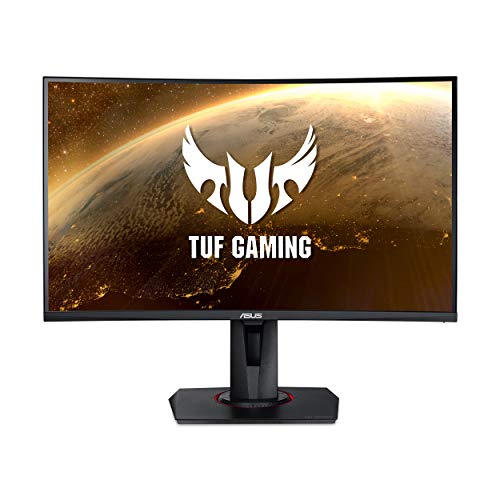 Asus TUF Gaming VG27VQ 27? Curved Monitor, 1080P Full HD, 165Hz (Supports 144Hz), Freesync, 1ms, Extreme Low Motion Blur, Eye Care, DisplayPort HDMI,Black