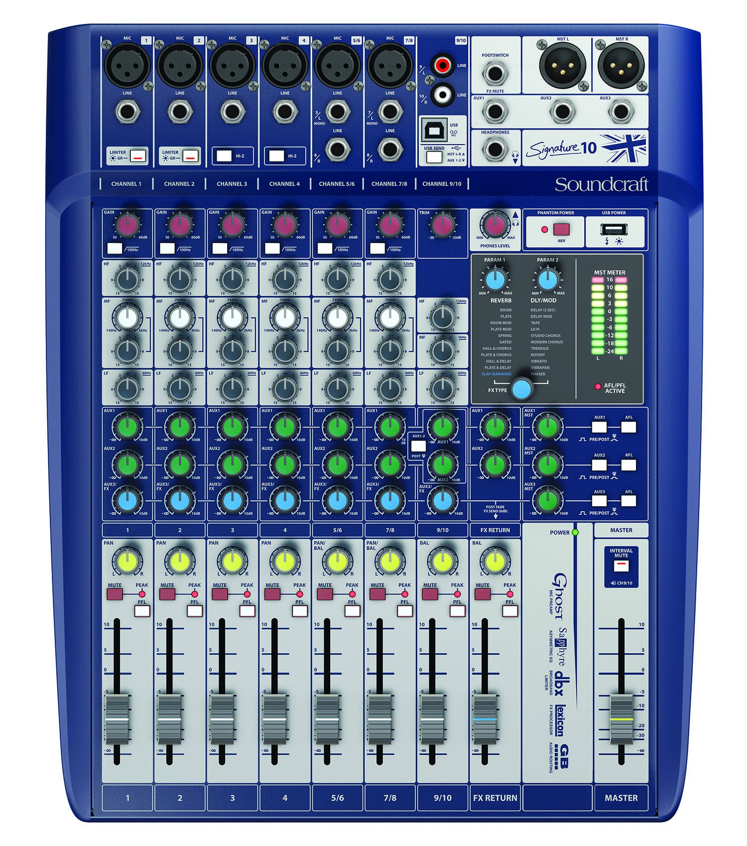 Soundcraft Signature 10 Analog 10-Channel Mixer with Onboard Lexicon Effects