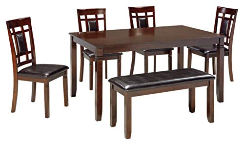 Ashley Furniture Signature Design by Ashley - Bennox Dining Table Set - 6 Piece Set - Contemporary Style - Brown