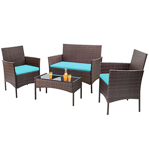 Homall 4 Pieces Outdoor Patio Furniture Sets Clearance,...