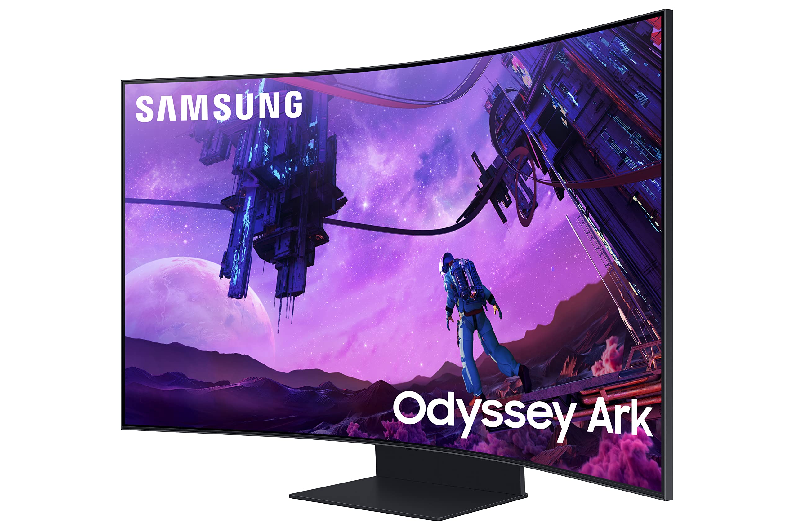 Samsung Odyssey Ark 55-Inch Curved Gaming Screen, 4K UHD 165Hz 1ms (GTG) Quantum Mini-LED Gamer Monitor w/Cockpit Mode, Sound Dome Technology, Multi View, HDR10+ (S55BG970NN) 2022