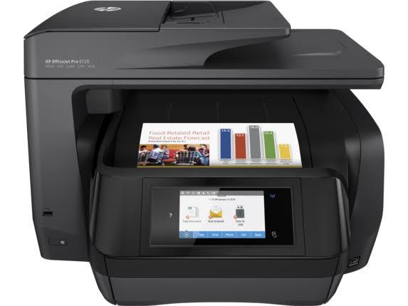 Hewlett Packard OfficeJet Pro 8720 Wireless All-in-One Photo Printer with Mobile Printing, Instant Ink ready (M9L74A)