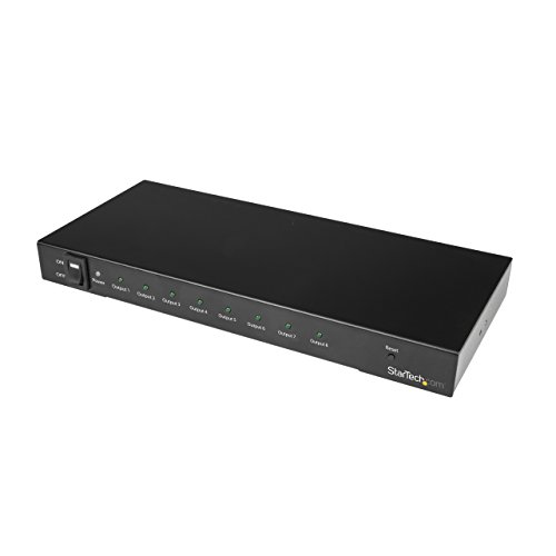 StarTech 4K 60hz HDMI Splitter - 8 Port - HDR Support - 7.1 Surround Sound Audio - HDMI Distribution Amplifier - HDMI 2.0 Splitter (ST128HD20)