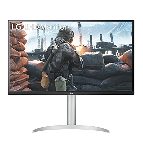 LG 32UP550-W 32 Inch UHD (3840 x 2160) VA Display with AMD FreeSync, DCI-P3 90% Color Gamut with HDR 10 Compatibility and USB Type-C Connectivity - Silver/White