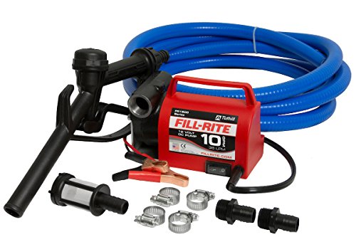 Fill-Rite FR1614 12V 10 GPM Portable Diesel Fuel Transfer Pump, Suction and Discharge Hose, & Manual Nozzle