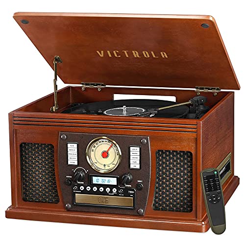 Victrola 8-in-1 Bluetooth Record Player & Multimedia Ce...