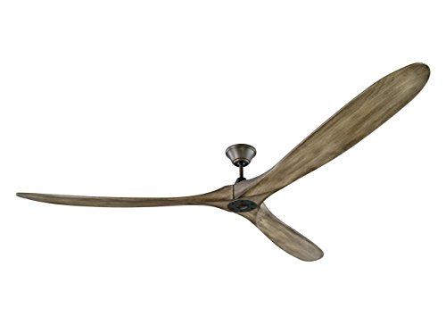 Monte Carlo 3MAVR88AGP Maverick Super Max Energy Star 88'' Outdoor Ceiling Fan with Remote Control, Aged Pewter, 3 Balsa Wood Blades