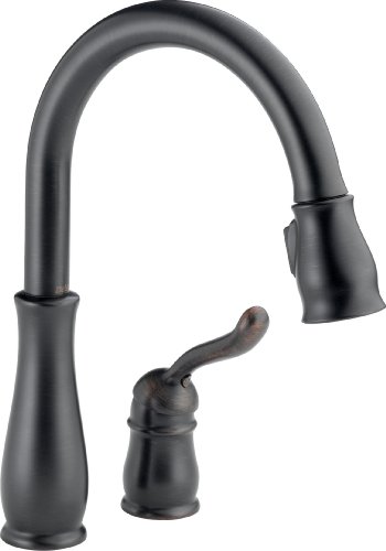 Delta Faucet Leland Single-Handle Kitchen Sink Faucet with Pull Down Sprayer and Magnetic Docking Spray Head, Venetian Bronze 978-RB-DST
