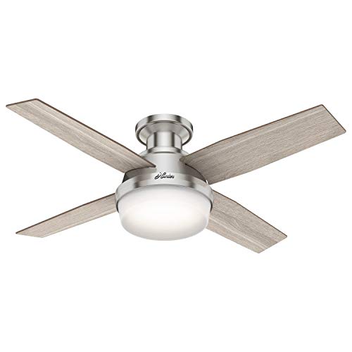 Hunter Fan Company Dempsey ?50282 Indoor Low Profile Ceiling Fan with LED Light and Remote Control, 44 Inch