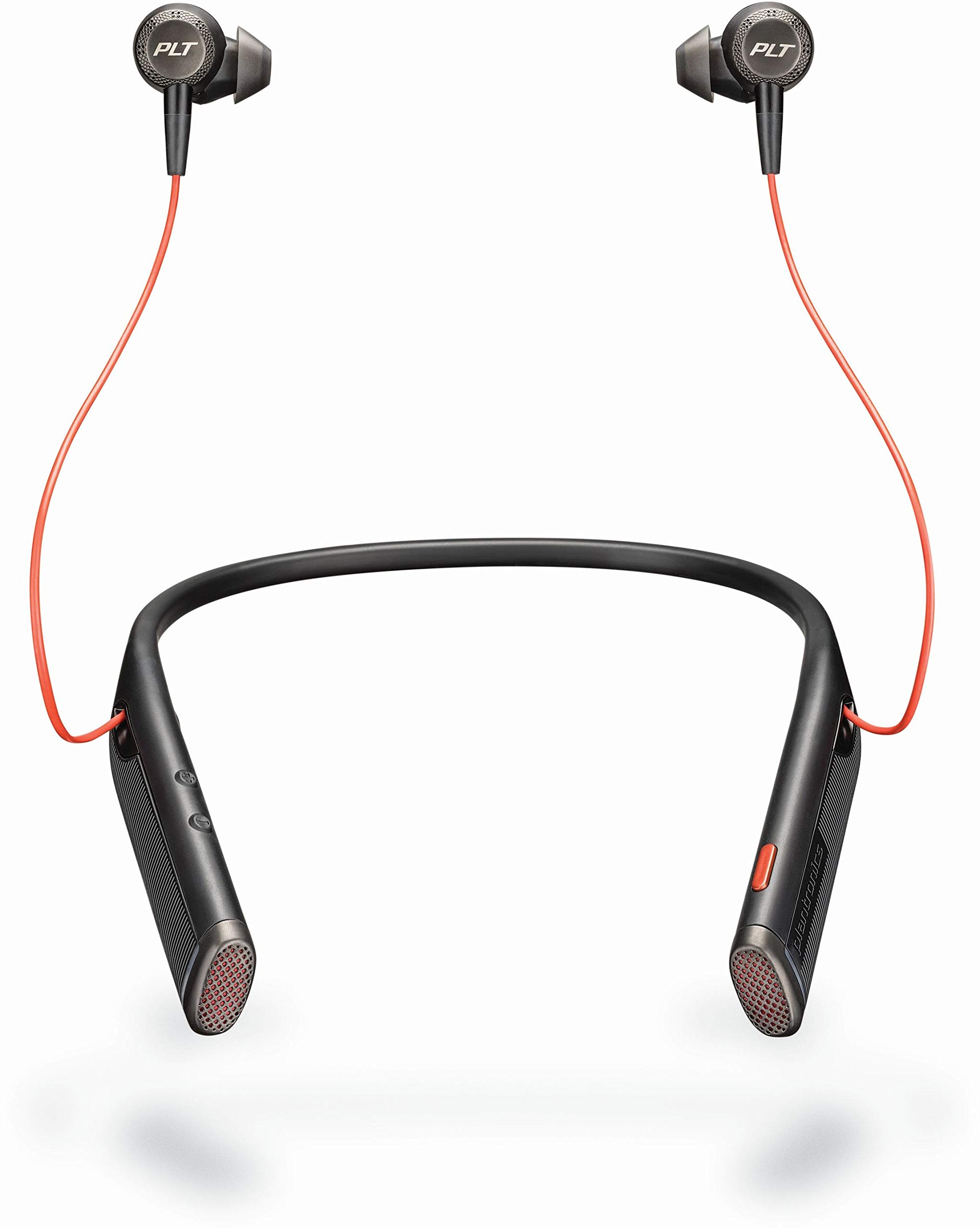Plantronics Voyager 6200 UC USB-C Business-Ready Bluetooth Neckband Headset w/Earbuds, Black