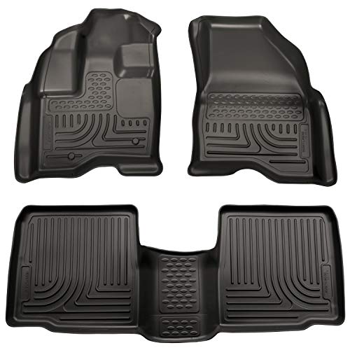 Husky Liners Weatherbeater Series | Front & 2nd Seat Floor Liners - Black | 98731 | Fits 2009-2016 Lincoln MKS 3 Pcs
