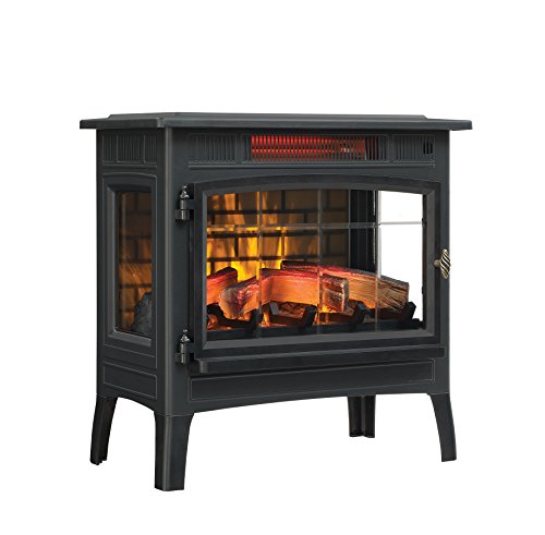 Twin-Star International Duraflame 3D Infrared Electric Fireplace Stove with Remote Control - Portable Indoor Space Heater - DFI-5010 (Black)