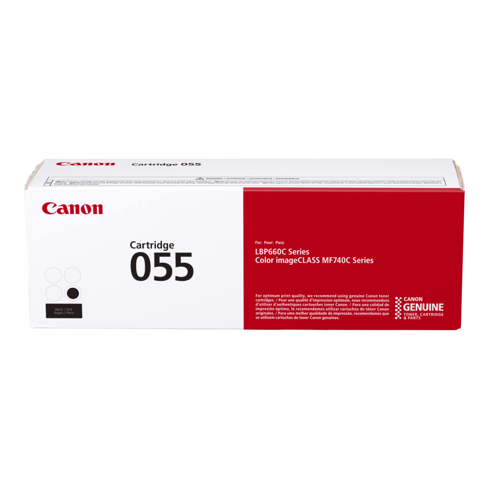 Canon Genuine Toner, Cartridge 055 Yellow (3013C001) 1 Pack Color imageCLASS MF741Cdw, MF743Cdw, MF745Cdw, MF746Cdw,LBP664Cdw Laser Printers, Standard