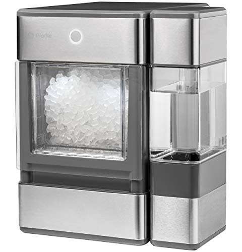 GE Profile Opal | Countertop Nugt Ice Maker with Side Tank | Portable Ice Machine Makes up to 24 lbs. of Ice Per Day | Stainless Steel Finish