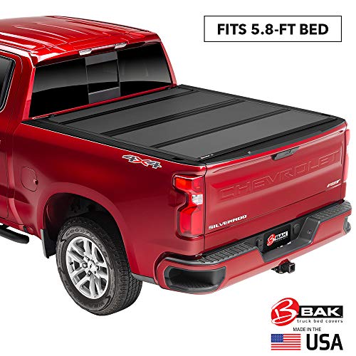 BAK Flip MX4 Hard Folding Truck Bed Tonneau Cover | 448100 | Fits 2004-14 GM Silverado, Sierra 2014 HD, 2500, 3500 5'8