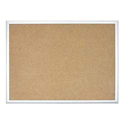 U Brands Cork Bulletin Board, 47 x 70 Inches, Silver Al...