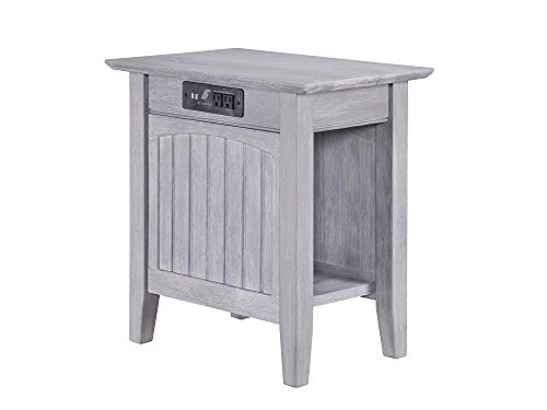 Atlantic Furniture Nantucket Chair Side Table with Charging Station