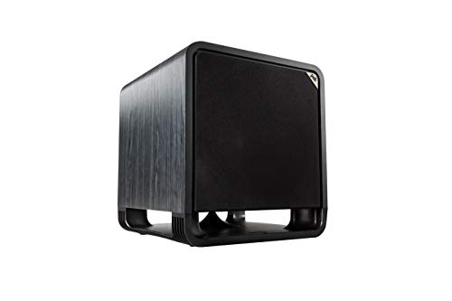 Polk Audio HTS 12 Powered Subwoofer with Power Port Technology | 12? Woofer, up to 400W Amp | For the Ultimate Home Theater Experience | Modern Sub that Fits in any Setting | Washed Black Walnut