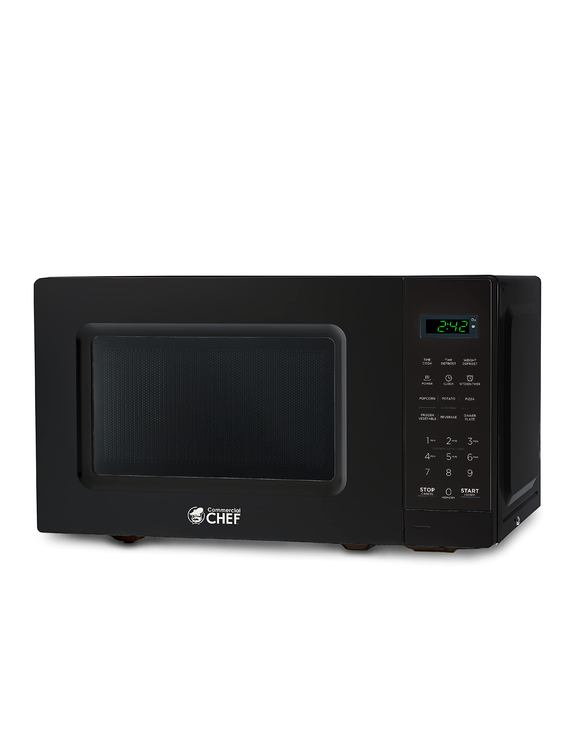 Commercial CHEF Countertop Microwave Oven, 0.6 Cu. Ft, Black