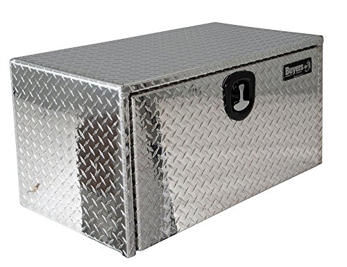 Buyers Products Diamond Tread Aluminum Underbody Truck Box w/ T-Handle Latch (14x12x24 Inch)