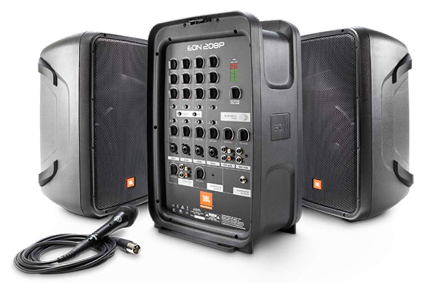 JBL Professional EON208P Portable All-in-One 2-Way PA System with 8-Channel Mixer and Bluetooth
