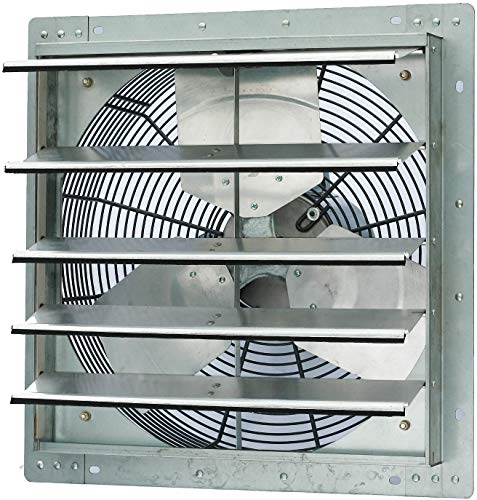 iLIVING 18 Inch Single Speed Shutter Exhaust Fan, Wall-Mounted, 18