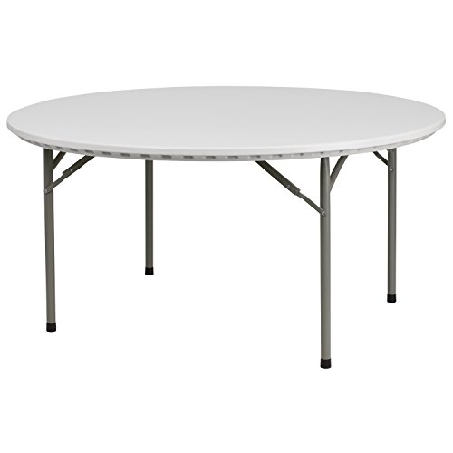 Flash Furniture 60'' Round Granite Plastic Folding Table