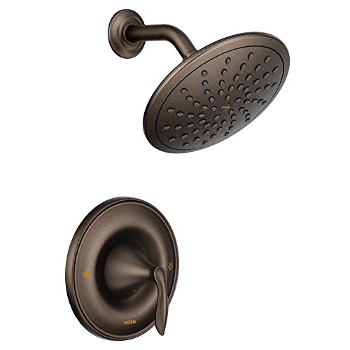 Moen T2232EPORB Eva Posi-Temp Shower Faucet Trim with Eco-Performance Rainshower Showerhead, Valve Required, Oil Rubbed Bronze