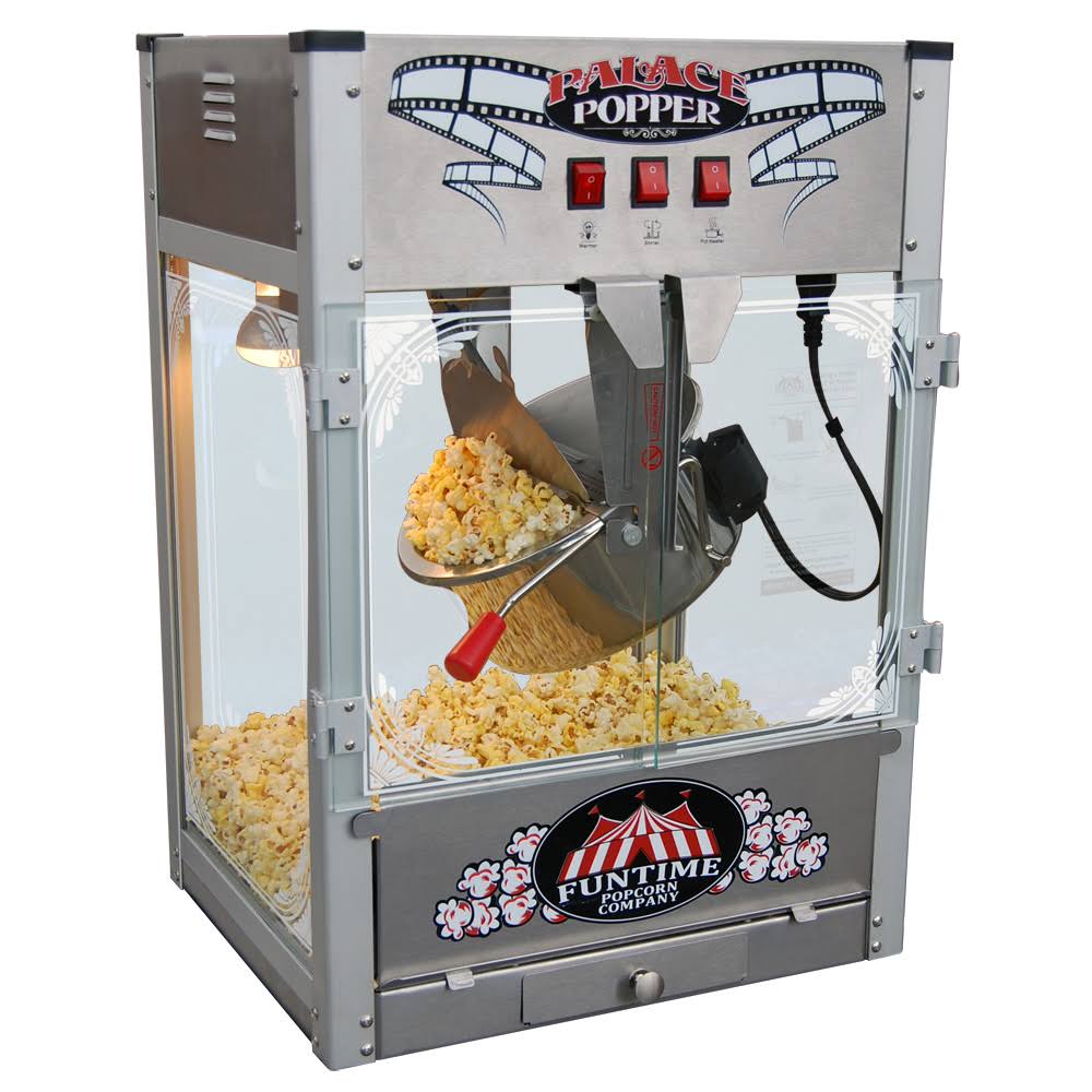 FUNTIME Palace Popper 16 OZ Commercial Bar Style Popcorn Popper Machine - FT1626PP