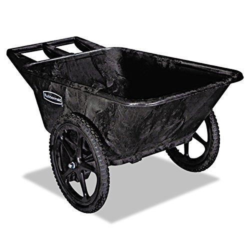 RCP5642BLA Big Wheel Agriculture Cart, 300 lb Cap., 32 3/4 x 58 x 28 1/4, Black