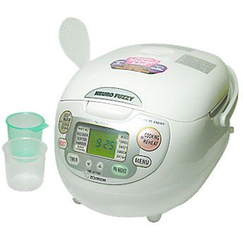 Zojirushi NS-ZCC10 5-1/2-CUP Neuro Fuzzy Rice Cooker and Warmer (White)