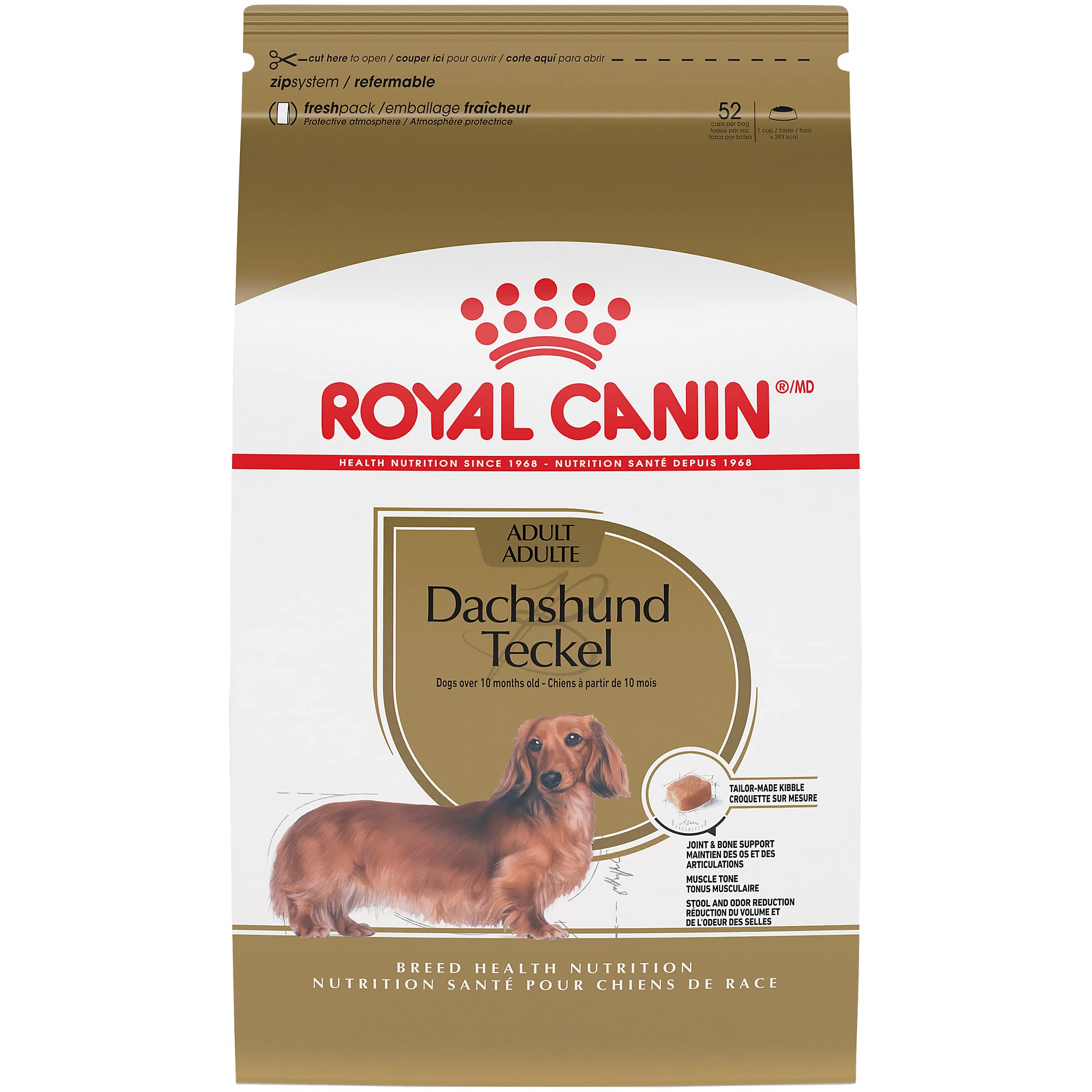 Royal Canin Dachshund Adult Breed Specific Dry Dog Food, 10 lb bag