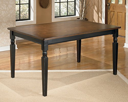 ivgStores Furniture Owingsville Collection Cottage Style Two Tone Finish Rectangular Dining Table