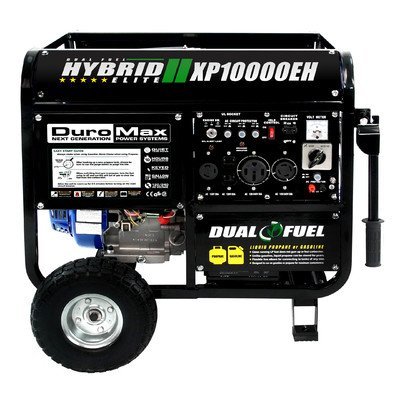 DuroMax XP10000EH, 8000 Running Watts/10000 Starting Watts, Dual Fuel Powered Portable Generator
